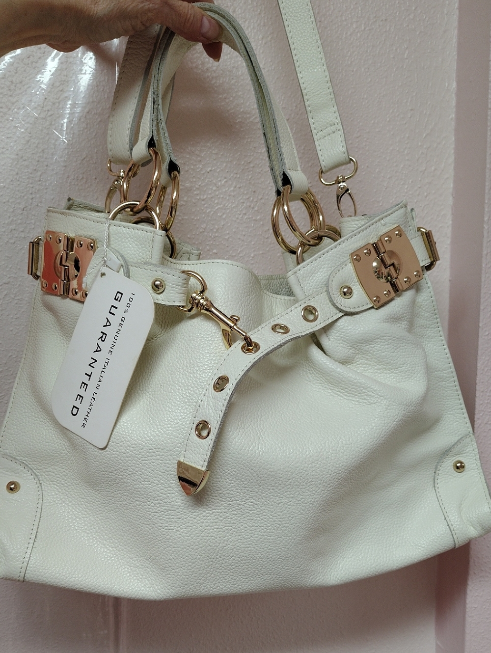 L & L Limited Chalk White Tote